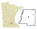 Le Sueur County Minnesota Incorporated and Unincorporated areas Le Center Highlighted